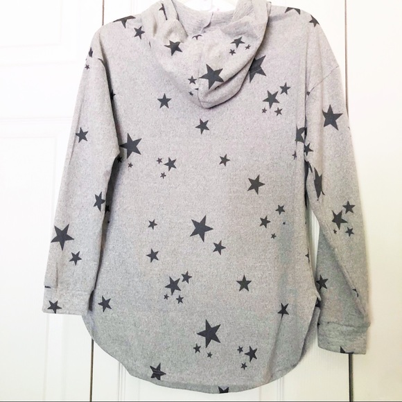 NOBO Gray Pullover Hoodie with Stars - Picture 3 of 4